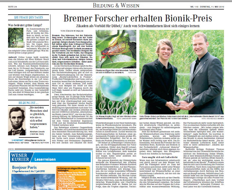 Weser-Kurier-11 in [:de]presse[:en]Press[:]